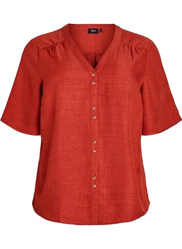 Zizzi Damen Große Größen Hemdbluse Kurze Ärmel V-Ausschnitt Größe Gr S Ketchup Zizzi Damen Große Größen Hemdbluse Kurze Ärmel V-Ausschnitt Größe Gr S Ketchup von Zizzi