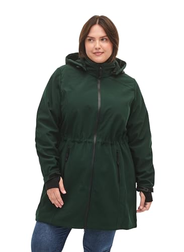 Zizzi Damen Große Größen Jacke Softshell Kapuze Gr 50-52 Scarab von Zizzi