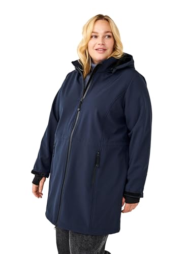 Zizzi Damen Große Größen Jacke Softshell Kapuze Gr Gr XXXL Night Sky von Zizzi