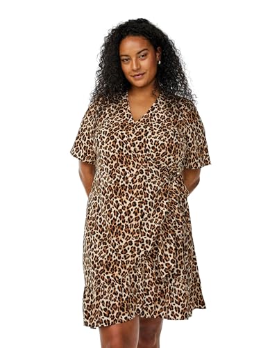 Zizzi Damen Große Größen Kleid Kurze Ärmel Wickel Print Gr Gr L Leopard AOP Zizzi Damen Große Größen Kleid Kurze Ärmel Wickel Print Gr Gr L Leopard AOP von Zizzi