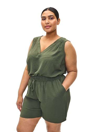 Zizzi Damen Große Größen Kurze Hosen Taschen Elastischer Bund Größe Gr M Thyme von Zizzi