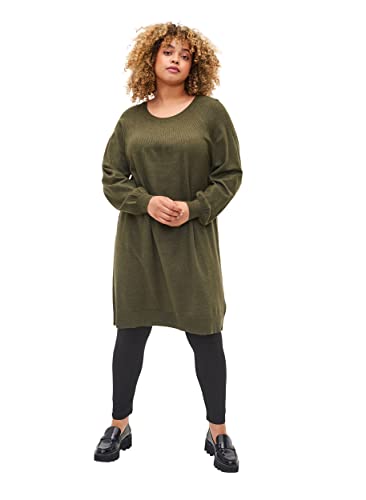 Zizzi Damen Große Größen Leggings 2 Paar Basic Gr. 50-52 Black von Zizzi