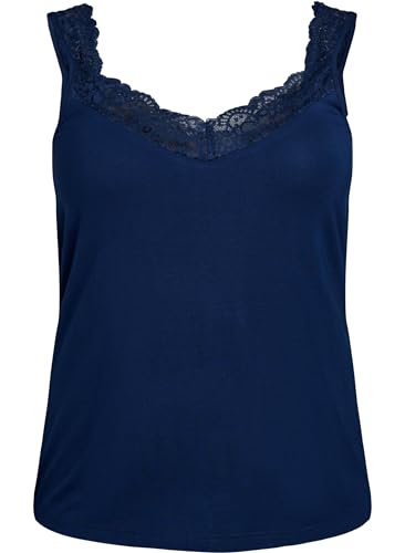 Zizzi Damen Große Größen Nachthemd Viskose Spitze Gr Gr M Navy Blazer von Zizzi