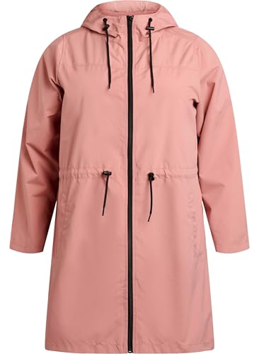 Zizzi Damen Große Größen Parka Wasserabweisende Kapuze Größe Gr M Ash Rose von Zizzi