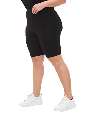 Zizzi Damen Große Größen Radlershorts 2er-Pack Stretch Gr Gr S Black von Zizzi