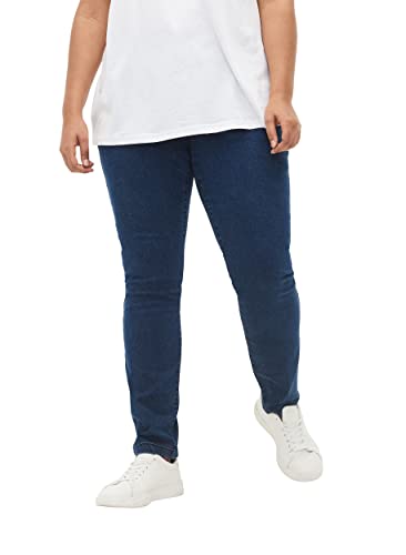 Zizzi Damen Große Größen Sanna Jeans Extra Slim Fit Größe 52W / 82 cm Dark Blue von Zizzi