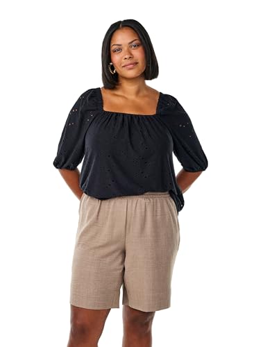 Zizzi Damen Große Größen Shorts Locker Taschen Hoher Bund Größe 42 60 Gr M Fossil von Zizzi