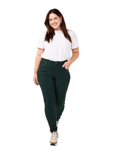Zizzi Damen Große Größen Slim Fit Hose mit Stretch Gr Gr 42 Scarab von Zizzi