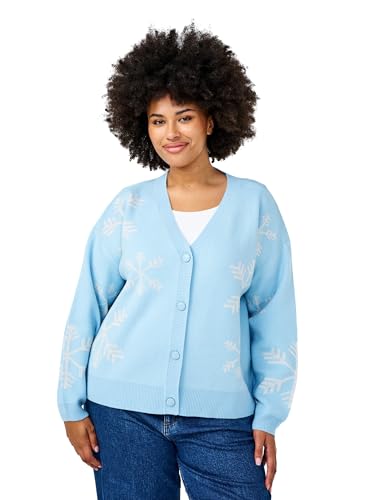 Zizzi Damen Große Größen Strickjacke Knöpfe Weihnachten Größe Gr XL Cerulean Comb Zizzi Damen Große Größen Strickjacke Knöpfe Weihnachten Größe Gr XL Cerulean Comb von Zizzi