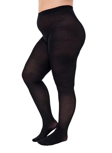 Zizzi Damen Große Größen Strumpfhose 100 DEN 2er-Pack Gr 48-50 Black von Zizzi