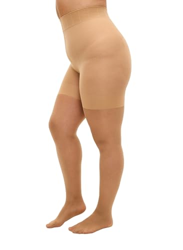 Zizzi Damen Große Größen Strumpfhose mit Push-up Effekt in 40 Denier Gr 48-50 Beige von Zizzi