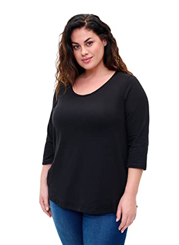 Zizzi Damen Große Größen T-Shirt Baumwolle 3/4-Ärmel Gr. Gr XXXL Black Zizzi Damen Große Größen T-Shirt Baumwolle 3/4-Ärmel Gr. Gr XXXL Black von Zizzi
