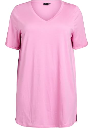 Zizzi Damen Große Größen T-Shirt Baumwolle Oversize Print Gr Gr M Begonia Pink Zizzi Damen Große Größen T-Shirt Baumwolle Oversize Print Gr Gr M Begonia Pink von Zizzi