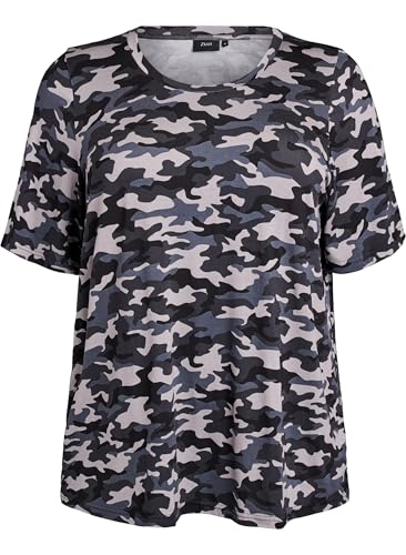 Zizzi Damen Große Größen T-Shirt Rundhalsausschnitt Modal Größe Gr M Grey Army Zizzi Damen Große Größen T-Shirt Rundhalsausschnitt Modal Größe Gr M Grey Army von Zizzi