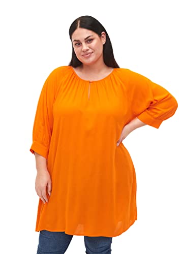 Zizzi Damen Große Größen Tunika Viskose 3/4-Ärmel Gr L Exuberance von Zizzi