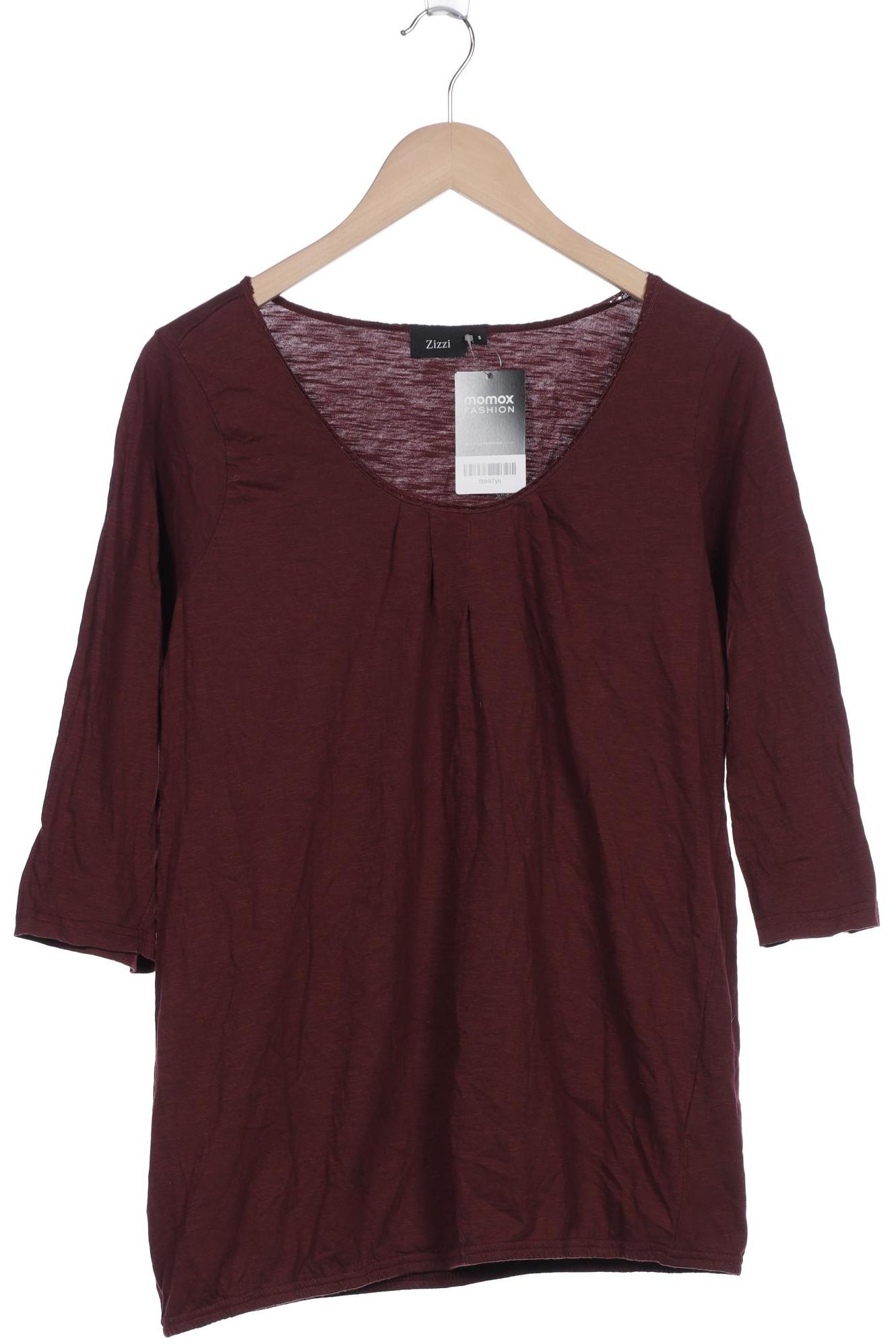 Zizzi Damen Langarmshirt, bordeaux von Zizzi