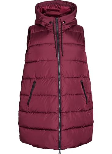 Zizzi Damen Plus Größe Weste Reißverschluss Kapuze Taschen Größe Gr L Windsor Wine von Zizzi