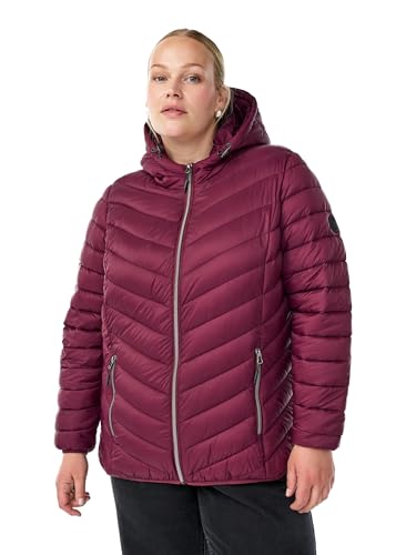 Zizzi Damen Plus Size Jacke mit Kapuze Taschen Gesteppt Größe Gr L Fig Plus Size Damen Kleidung von Zizzi