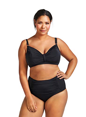 Zizzi Damen Super High Waist Bikinihose Bikini Unterteil Große Größen 46 Black von Zizzi