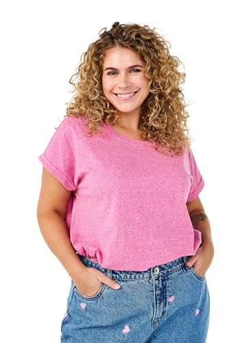 Zizzi Damen T-Shirt Große Größen Baumwolle Rundhalsausschnitt Größe Gr S Raspberry Rose Mel. Zizzi Damen T-Shirt Große Größen Baumwolle Rundhalsausschnitt Größe Gr S Raspberry Rose Mel. von Zizzi