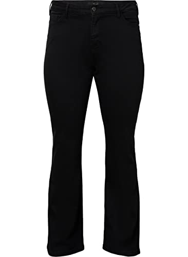 Zizzi Damen große Größen Ellen Jeans Bootcut hohe Taille Größe Gr 50/82 cm Black von Zizzi