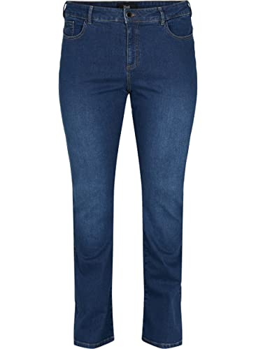 Zizzi Damen große Größen Ellen Jeans Bootcut hohe Taille Größe Gr 56/82 cm Dark Blue von Zizzi