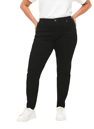 Zizzi Damen große Größen Emily Jeans Slim Fit Reguläre Taille Größe Gr 44/78 cm Black von Zizzi
