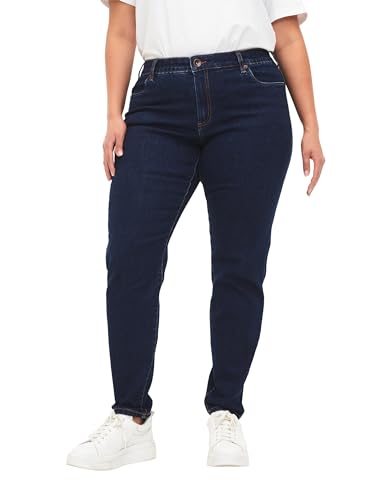 Zizzi Damen große Größen Emily Jeans Slim Fit Reguläre Taille Größe Gr 50/78 cm Dark Blue von Zizzi