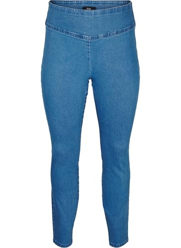 Zizzi Damen große Größen Jeggings Baumwolle figurnah Größe Gr XL / 78 cm Light Blue von Zizzi