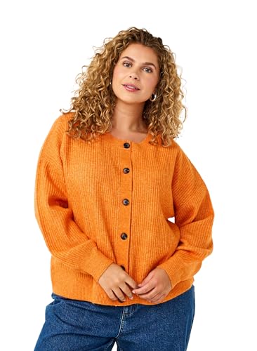 Zizzi Damen große Größen Strickjacke Strickwaren Knöpfe Wolle Größe Gr S Marmelade Mel. von Zizzi