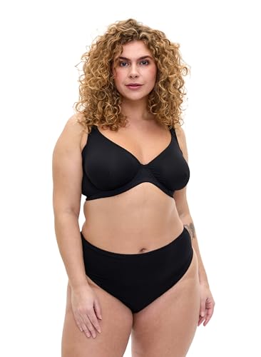 Zizzi Devoted by Frauen Große Größen G-String Baumwolle 7er-Pack Größe 58 Black von Zizzi