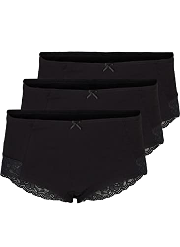 Zizzi Devoted by Große Größen 3er-Pack Hipster-Panty Gr 60 Black von Zizzi