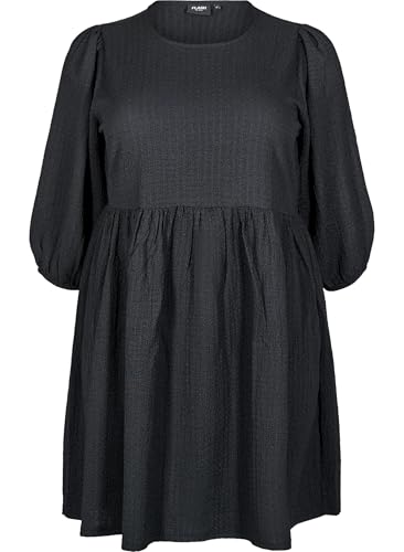 Zizzi Flash Damen Große Größen Kleid 3/4 Ärmel A-Linie Größen Gr L Black von Zizzi
