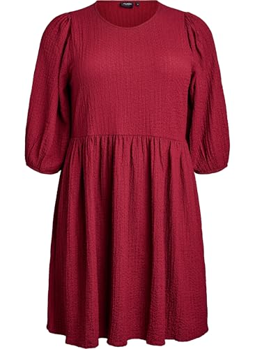 Zizzi Flash Damen Große Größen Kleid 3/4 Ärmel A-Linie Größen Gr L Cabernet von Zizzi