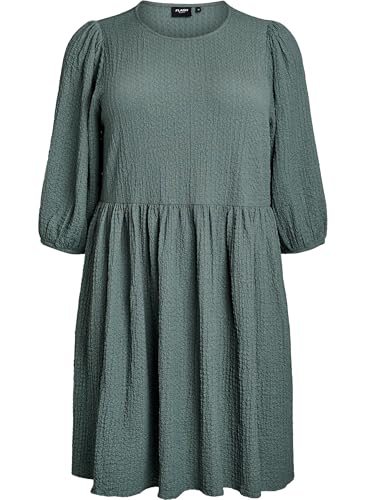 Zizzi Flash Damen Große Größen Kleid 3/4 Ärmel A-Linie Größen Gr S Balsam Green von Zizzi