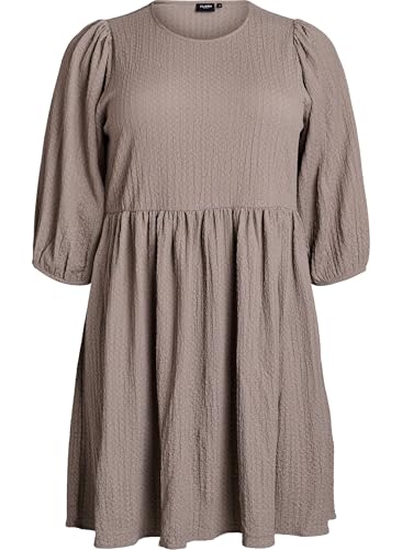Zizzi Flash Damen Große Größen Kleid 3/4 Ärmel A-Linie Größen Gr XL Driftwood von Zizzi