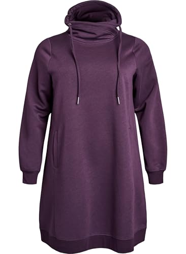 Zizzi Flash Damen Große Größen Sweatshirtkleid Taschen Größen Gr XXL Plum Perfect Zizzi Flash Damen Große Größen Sweatshirtkleid Taschen Größen Gr XXL Plum Perfect von Zizzi
