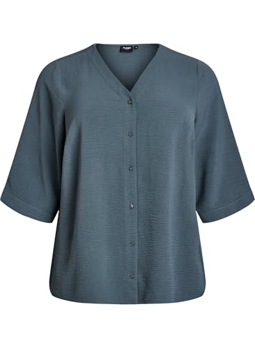 Zizzi Flash by Bluse mit 3/4-Ärmeln in großen Größen Gr XXL Urban Chic von Zizzi