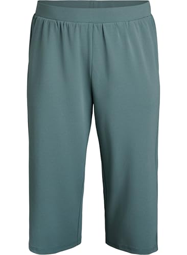 Zizzi Flash by Damen Große Größen 3/4-Hose Taschen Größe Gr L Balsam Green von Zizzi