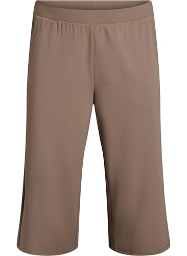Zizzi Flash by Damen Große Größen 3/4-Hose Taschen Größe Gr XL Walnut von Zizzi