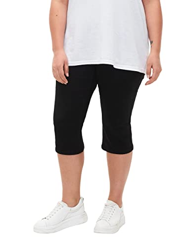 Zizzi Flash by Damen Große Größen 3/4 Jeans Eng anliegend Gr 42-44 Black von Zizzi