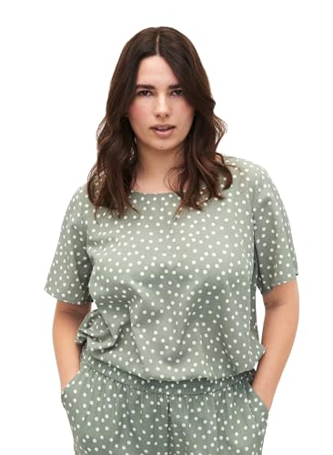 Zizzi Flash by Damen Große Größen Bluse Kurze Ärmel Größe 42–60 Gr M Iceberg Green Dot Zizzi Flash by Damen Große Größen Bluse Kurze Ärmel Größe 42–60 Gr M Iceberg Green Dot von Zizzi