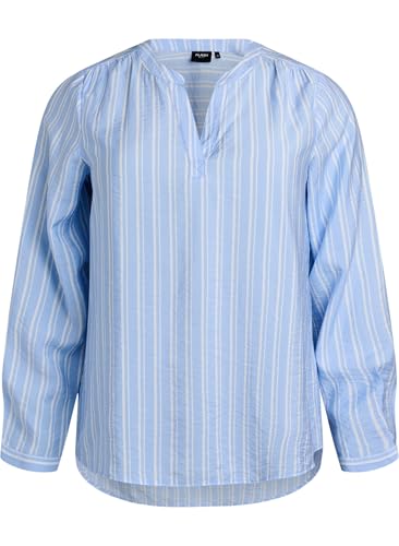 Zizzi Flash by Damen Große Größen Bluse Lange Ärmel Größe Gr M Serenity w. White Zizzi Flash by Damen Große Größen Bluse Lange Ärmel Größe Gr M Serenity w. White von Zizzi