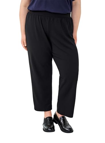 Zizzi Flash by Damen Große Größen Hose Einfarbig Straight Fit Gr Gr M Black von Zizzi