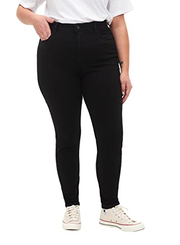 Zizzi Flash by Damen Große Größen Jeans Super Slim Hohe Taille Gr 42W / 82 cm Black von Zizzi