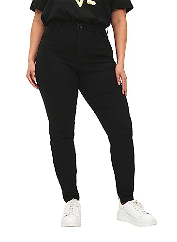 Zizzi Flash by Damen Große Größen Jeans Super Slim Hohe Taille Gr 46W / 78 cm Black von Zizzi