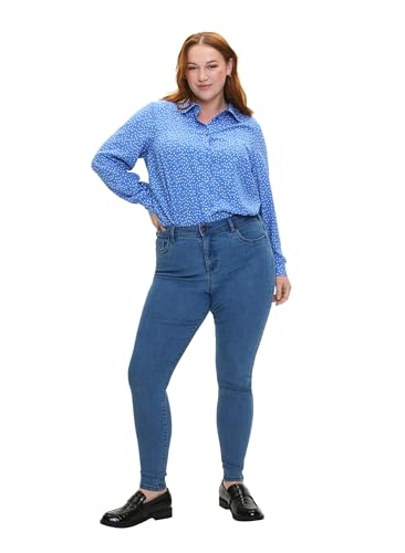 Zizzi Flash by Damen Große Größen Jeans Super Slim Hohe Taille Gr Gr 50/78 cm Light Blue von Zizzi