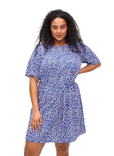 Zizzi Flash by Damen Große Größen Kleid Kurze Ärmel Gürtel Größe 42–60 Gr S Surf The Web Dot von Zizzi
