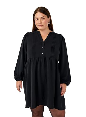 Zizzi Flash by Damen Große Größen Kleid Lange Ärmel A-Form Größe Gr M Black von Zizzi