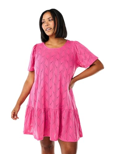 Zizzi Flash by Damen Große Größen Kurzes Kleid Kurzarm Größe Gr XXL Ibis Rose von Zizzi